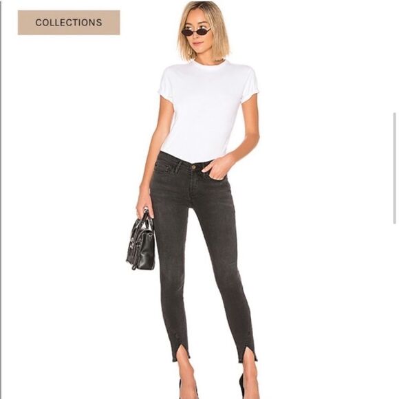 JEANS FRAME Le Skinny De Jeanne Black Jeans in Wheatley sz 29 - Picture 1 of 16